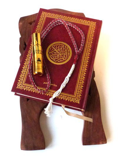 Pack cadeau Islam : Tapis de prière + Sabha (chapelet musulman) - Couleur  rouge bordeaux