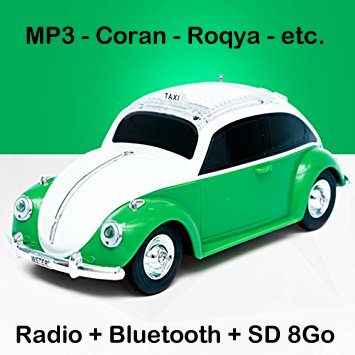 Lecteur MP3 - Radio FM avec hauts parleurs sous forme de voiture