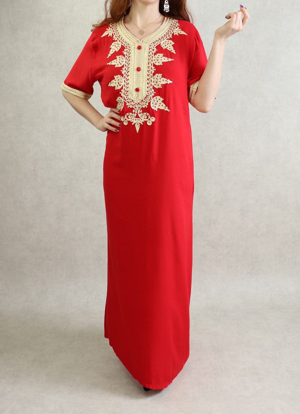 robe algérienne robe orientale rouge